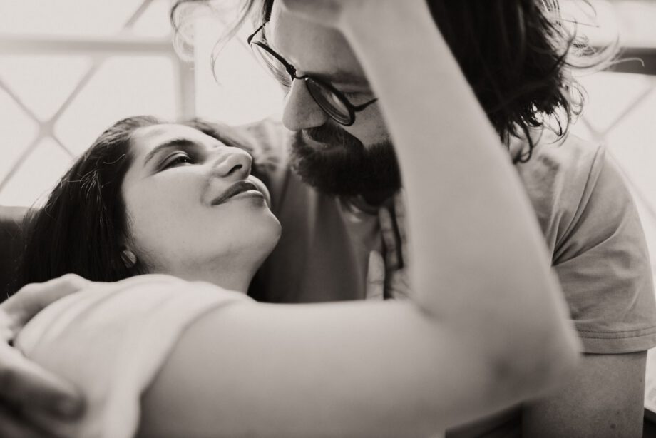 Intimate romantic moment