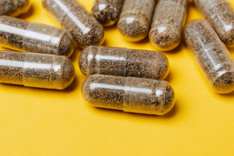 Close-up of capsules