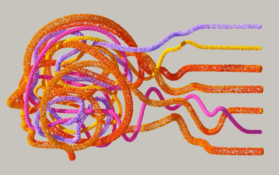 Brain and neurons abstract
